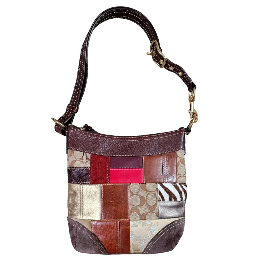 Vintage Coach Patchwork Shoulder Bag - Picture 2 of 12
